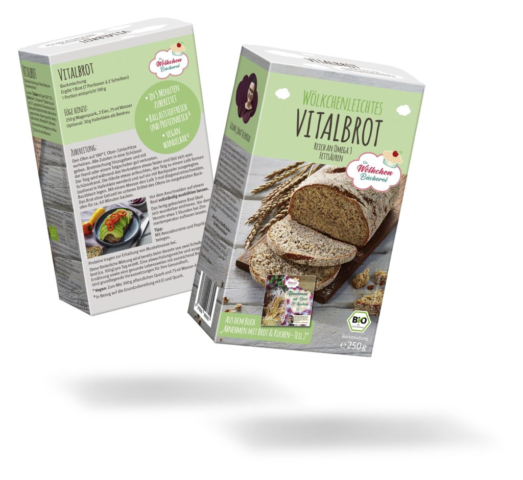 Bio Backmischung &amp;quot;Vitalbrot&amp;quot; 1er Pack - Wölkchenbäckerei