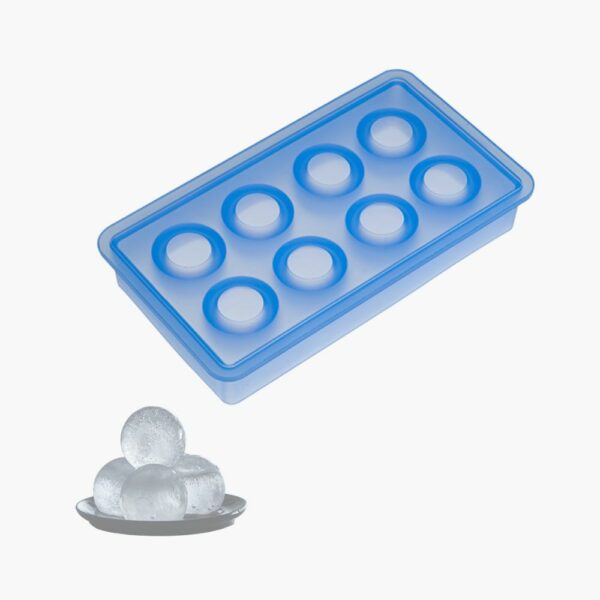 Eisformer Kugeln Ø3cm für 8 Eiswürfel Silikon eisblau von Lurch