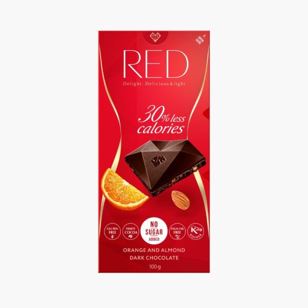 RED Dunkle Schokolade Mandeln & Orangenschale von Nosugarsugar !! MHD 14.04.2025 !!