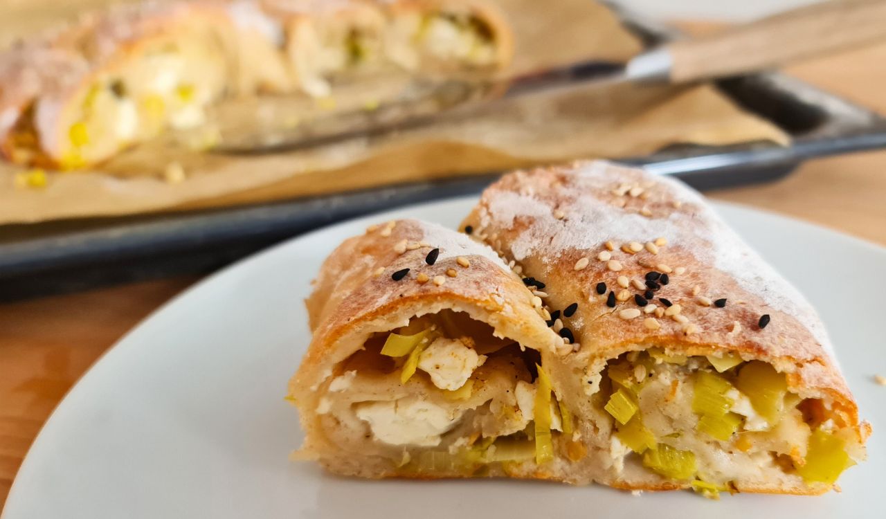 Lauch-Feta-Schnecke