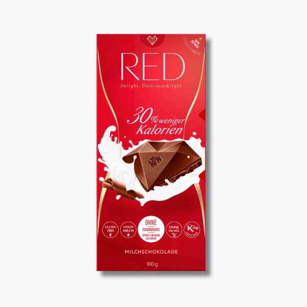 RED Milchschokolade  von Nosugarsugar